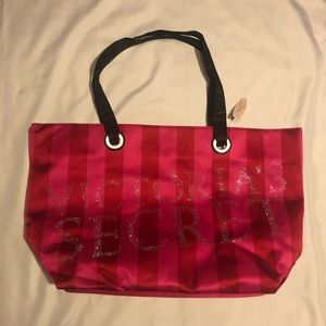 victoria’s secret striped tote bag